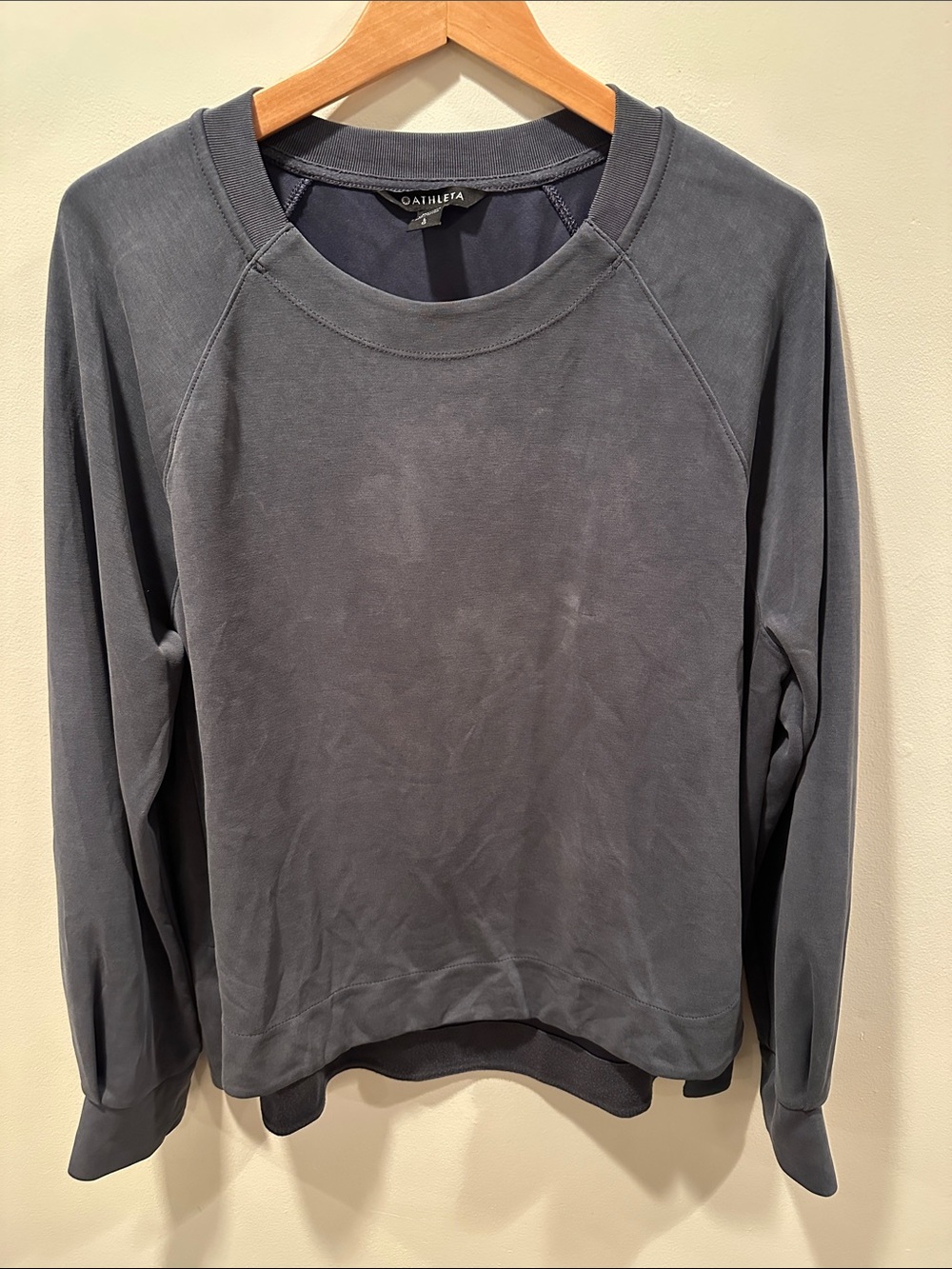 Athleta Crewneck Pullover Sweatshirt in Navy/Gray